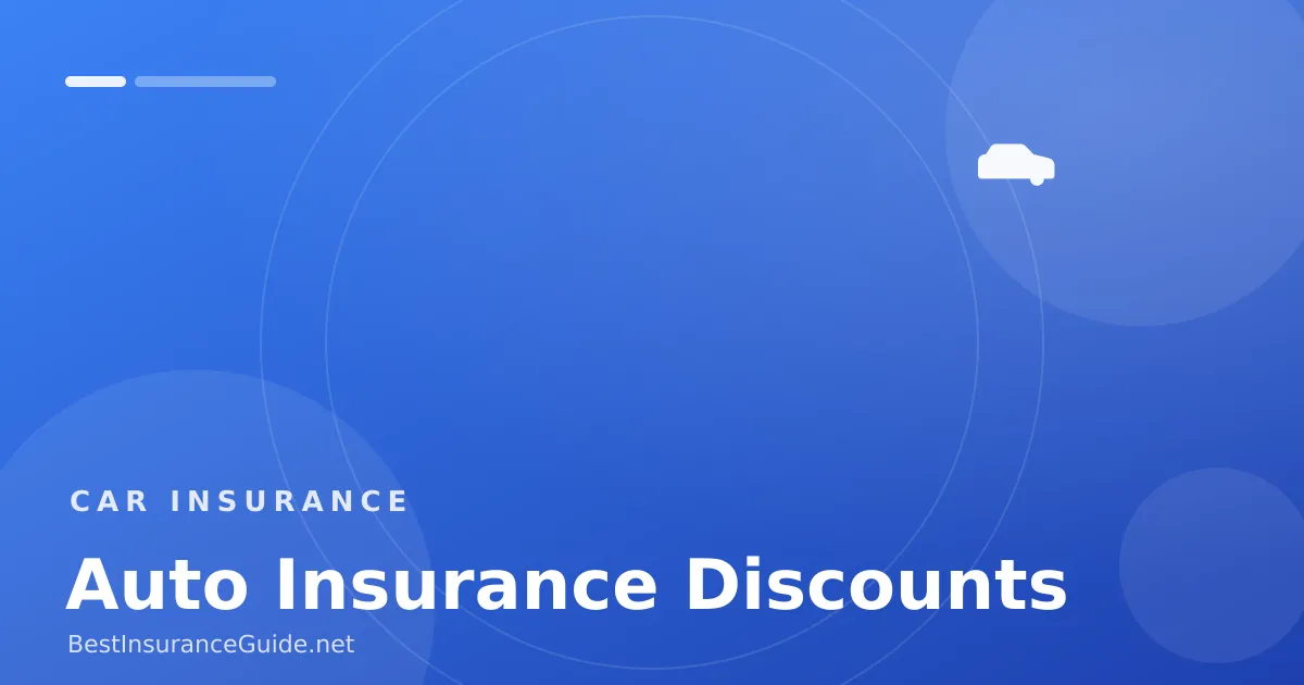 Auto insurance discounts banner