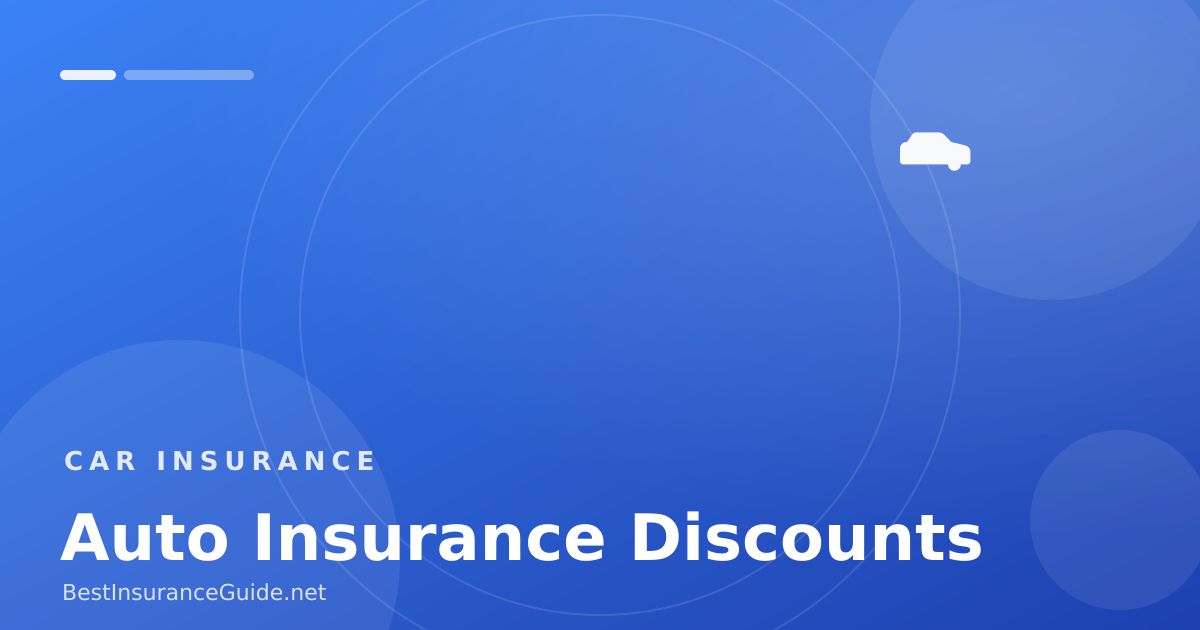 Auto insurance discounts banner