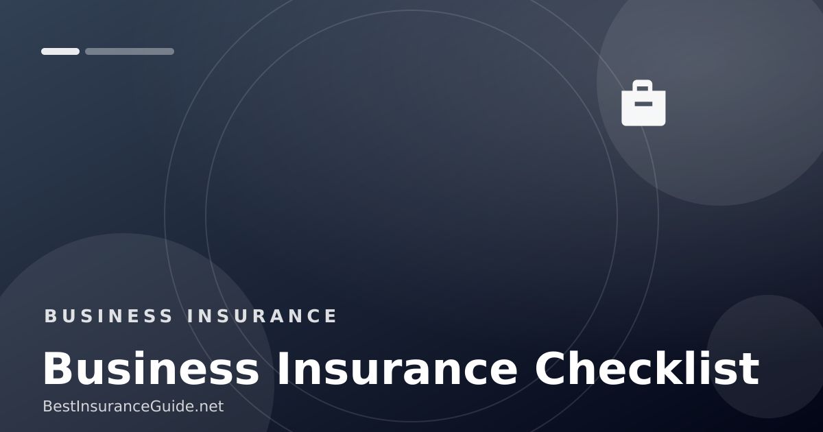 Business insurance checklist banner