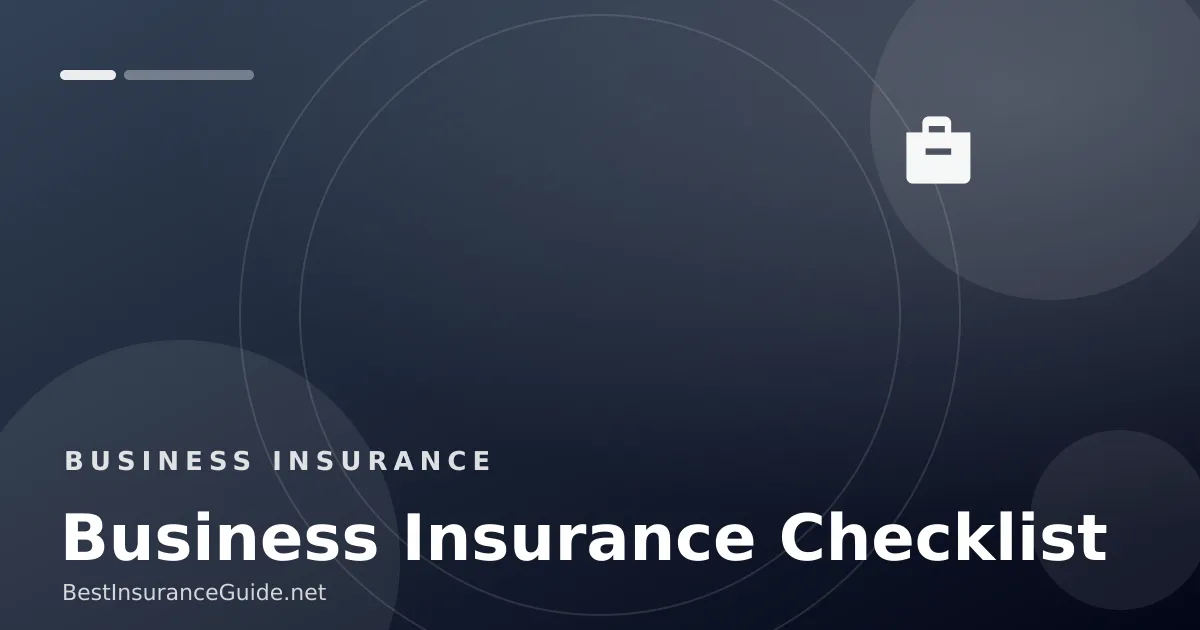 Business insurance checklist banner