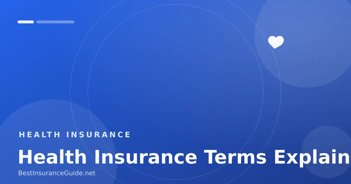 Health insurance terms explained banner