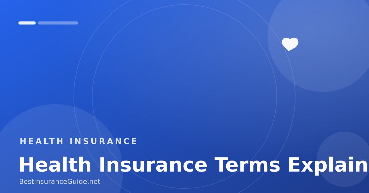 Health insurance terms explained banner