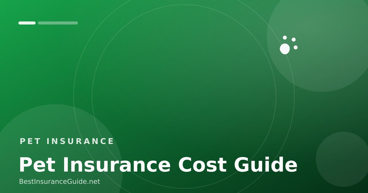 Pet insurance cost guide banner