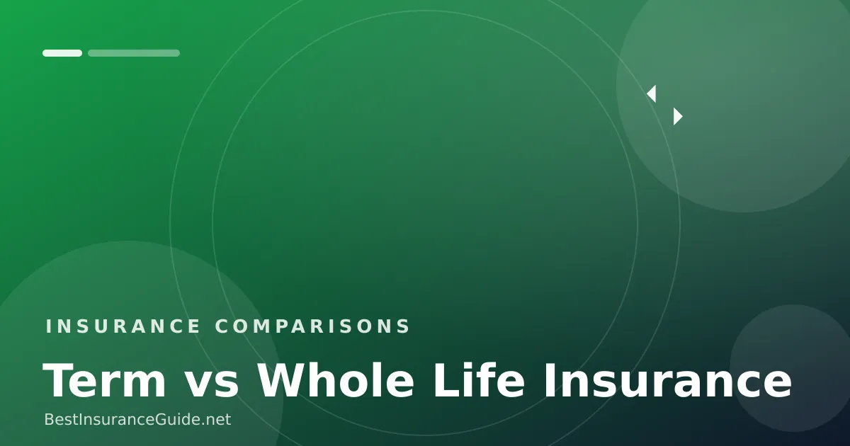 Term vs whole life insurance comparison banner
