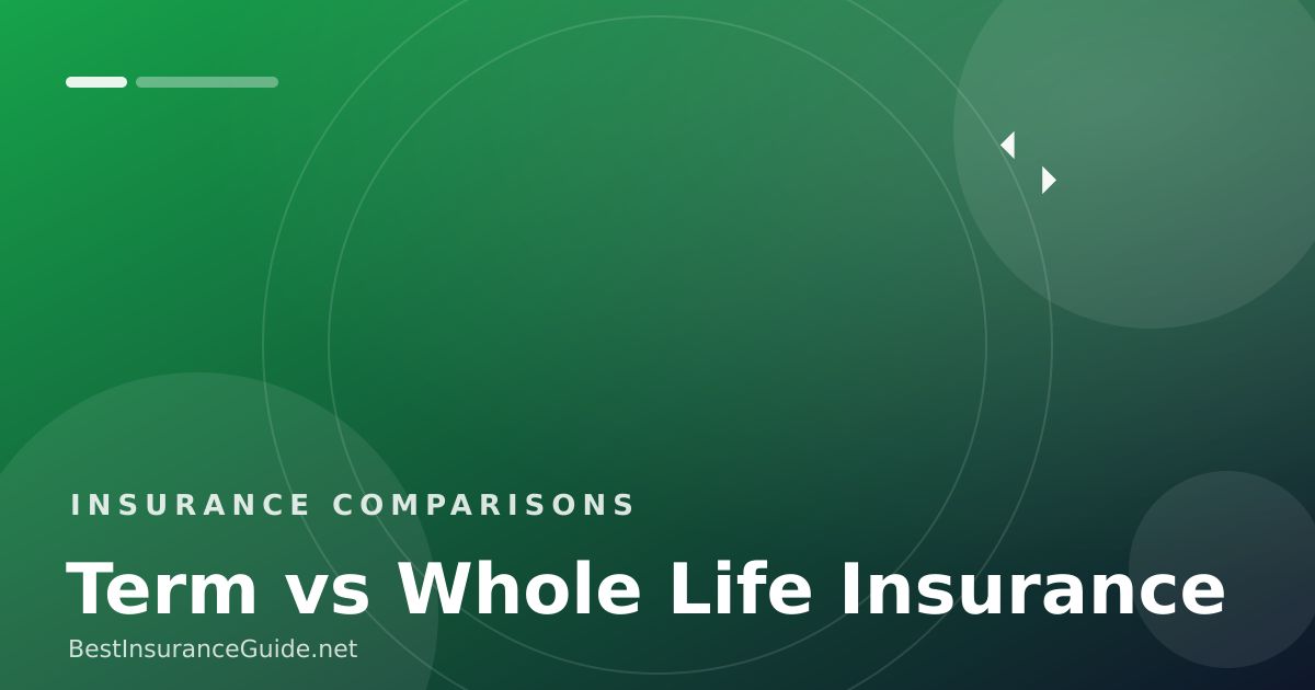 Term vs whole life insurance comparison banner